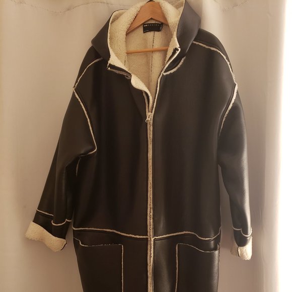 ASOS Shearling Parka (14 Tall) - Picture 4 of 6